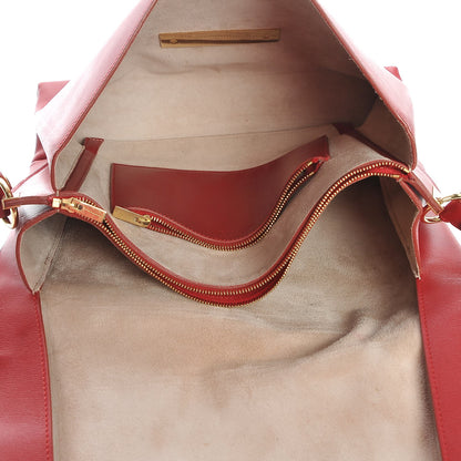 Celine Calfskin Blade Flap Bright Red 8 of 10