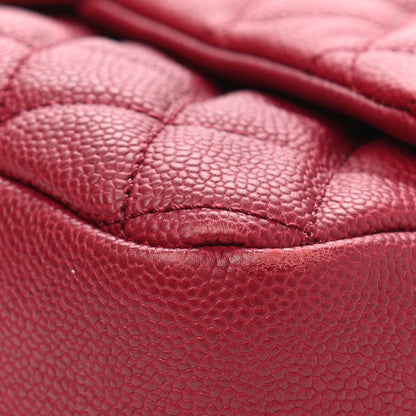Chanel Caviar Quilted Jumbo Easy Flap Dark Pink 14 of 15