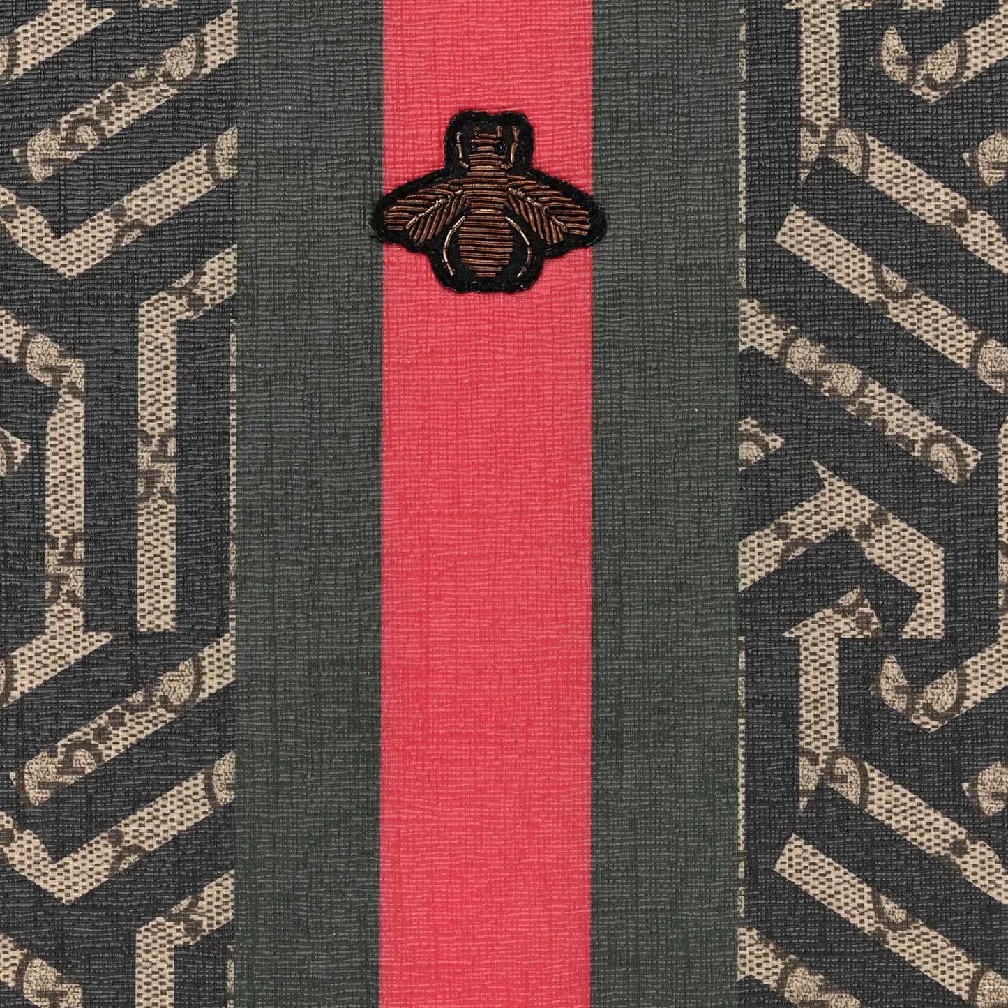 GG Supreme Monogram Caleido Web Messenger Beige Ebony