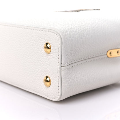 Louis Vuitton Taurillon Ayers Capucines Mini White Snow White 8 of 8