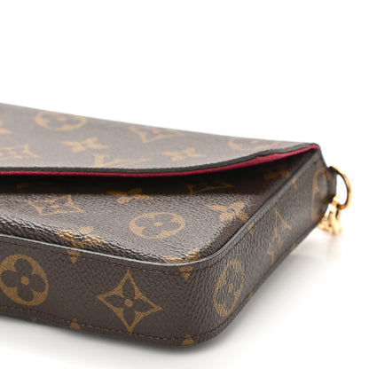 Louis Vuitton Monogram Pochette Felicie Chain Wallet Fuchsia 10 of 10