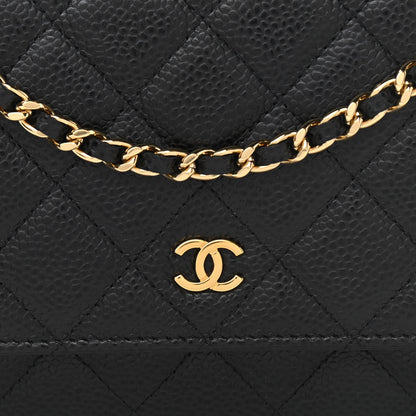 Chanel Caviar Quilted Wallet On Chain WOC Black 11 of 11