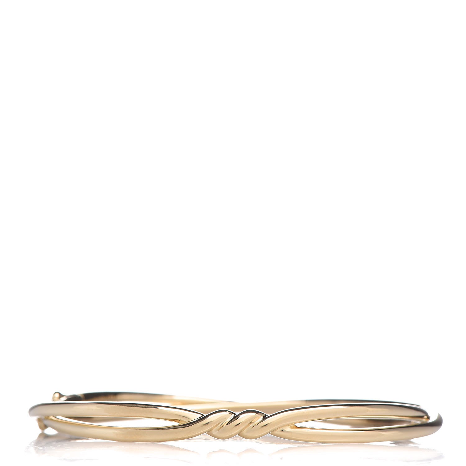 David Yurman 18K Yellow Gold Continuance Center Twist Bracelet 1 of 6