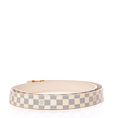 Louis Vuitton Mini Damier Azur 25mm LV Initiales Belt 90 36 3 of 9
