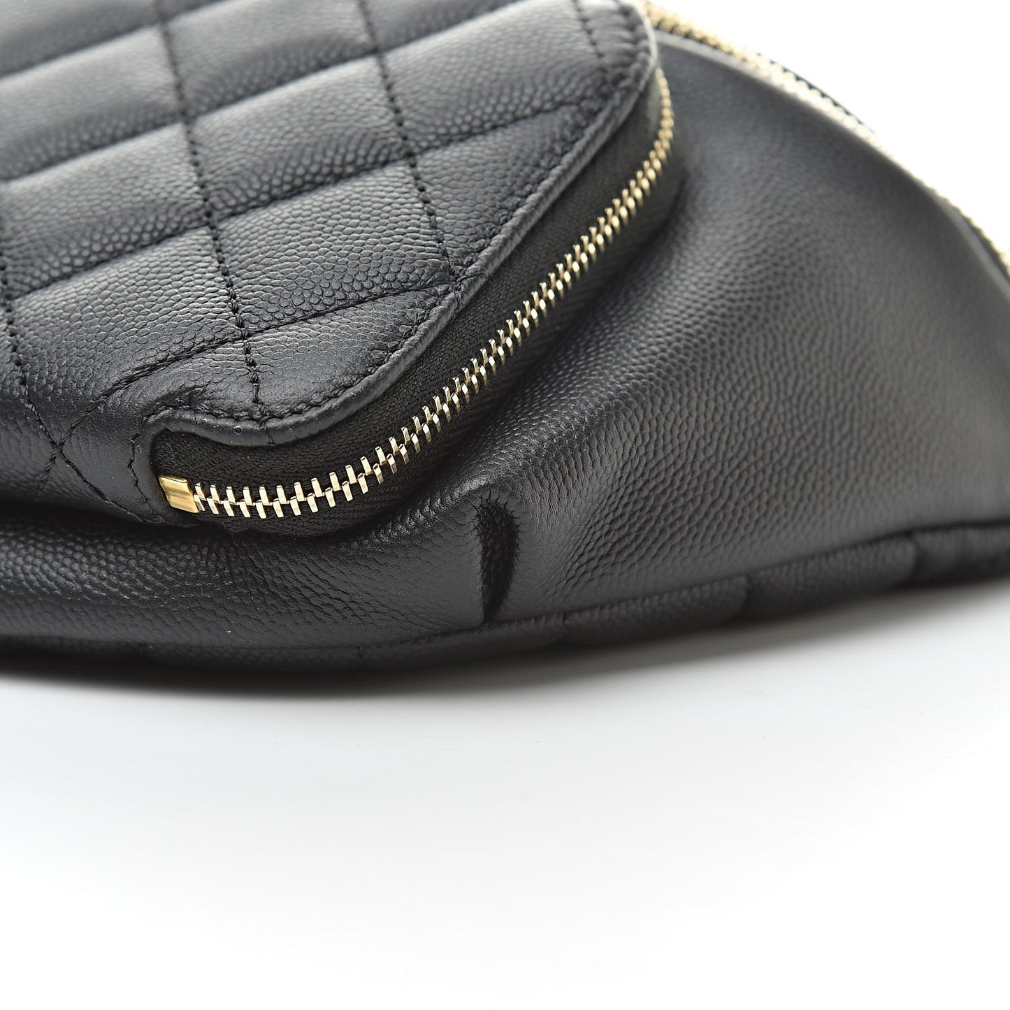 Caviar Quilted Business Affinity Waist Belt Bag Black