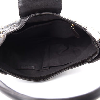 Burberry Calfskin Hackford Studded Hobo Brown 5 of 12
