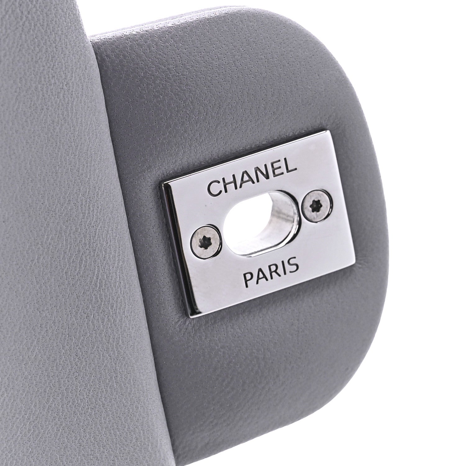 Chanel Lambskin Quilted Mini Rectangular Flap Grey 7 of 13