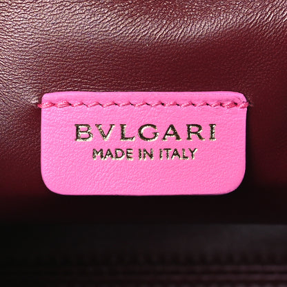 Bulgari Nappa Serpentine Clutch With Strap Pink 6 of 8