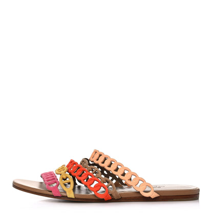 Hermes Suede Chaine d'Ancre Nude Sandals 36 1 of 9