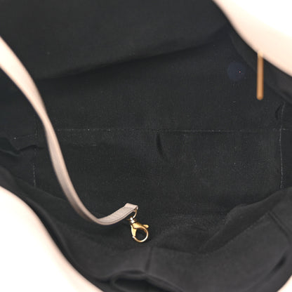 Chanel Calfskin Stitched Large Button Up Hobo Ivory Black 5 of 10