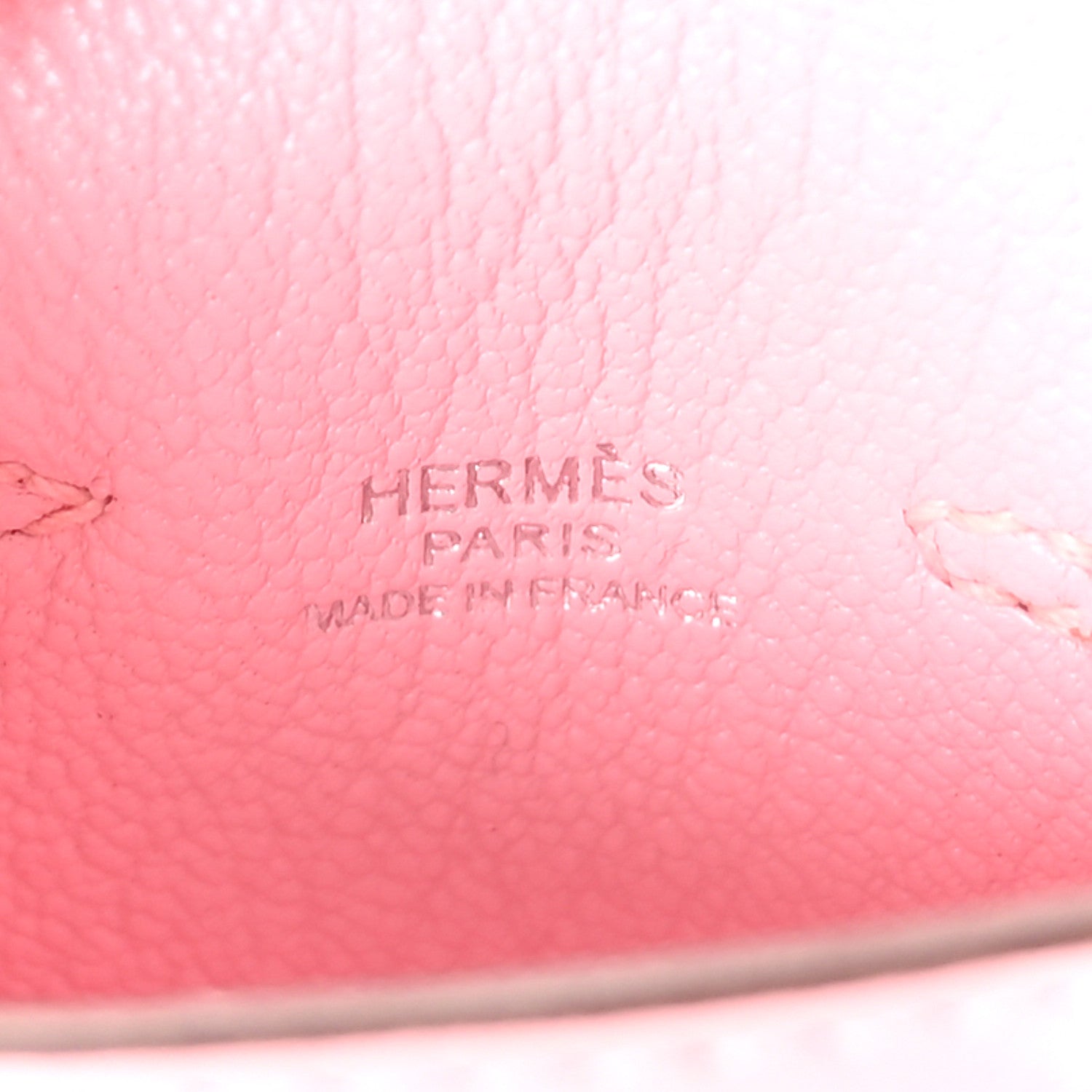 Hermes Tadelakt Mini Kelly Twilly Bag Charm Rose Sakura 4 of 5