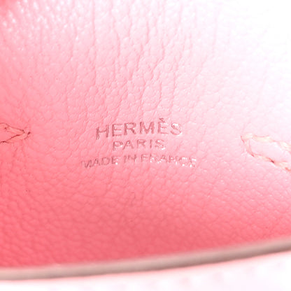 Hermes Tadelakt Mini Kelly Twilly Bag Charm Rose Sakura 4 of 5