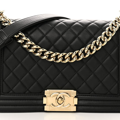 Chanel Calfskin Quilted Medium Boy Flap Black 8 of 10