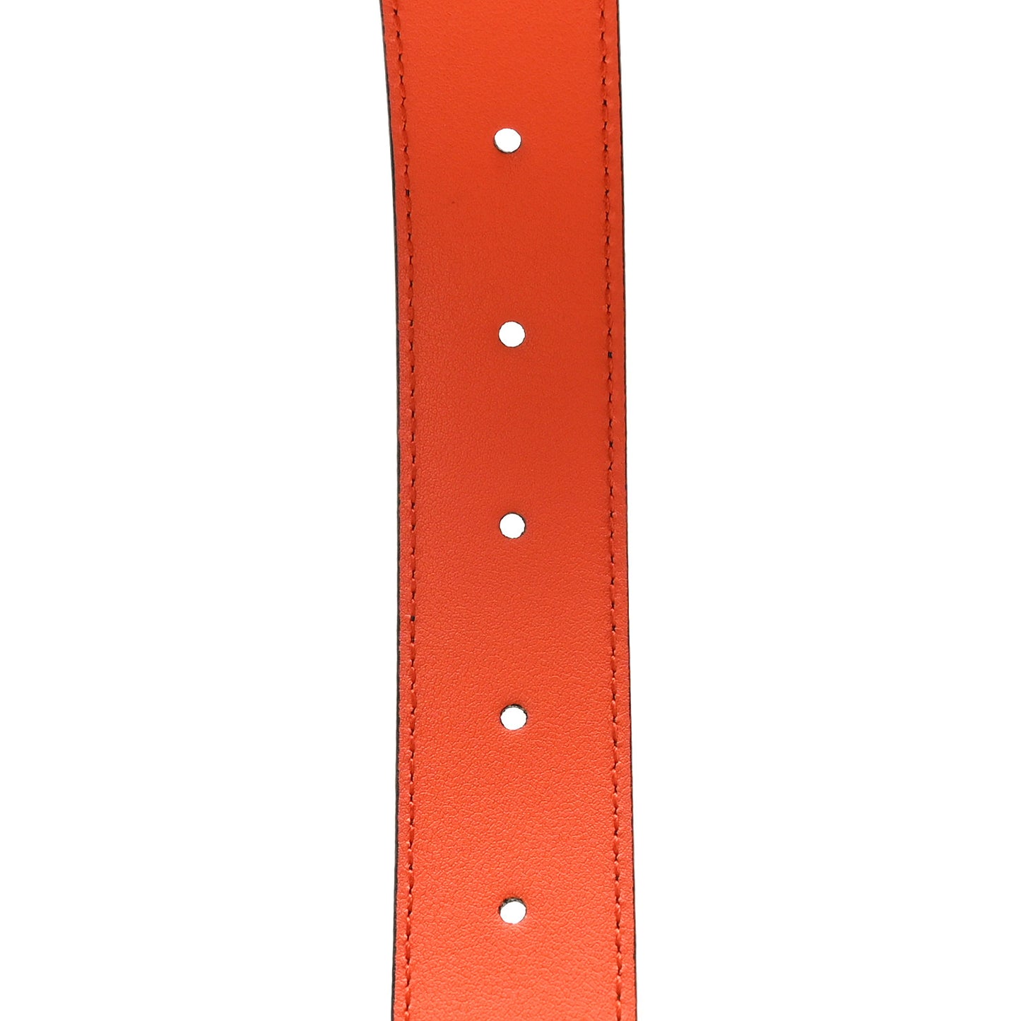 Textured Dollar Calfskin Square G 30mm Belt 95 38 Black Sun Orange