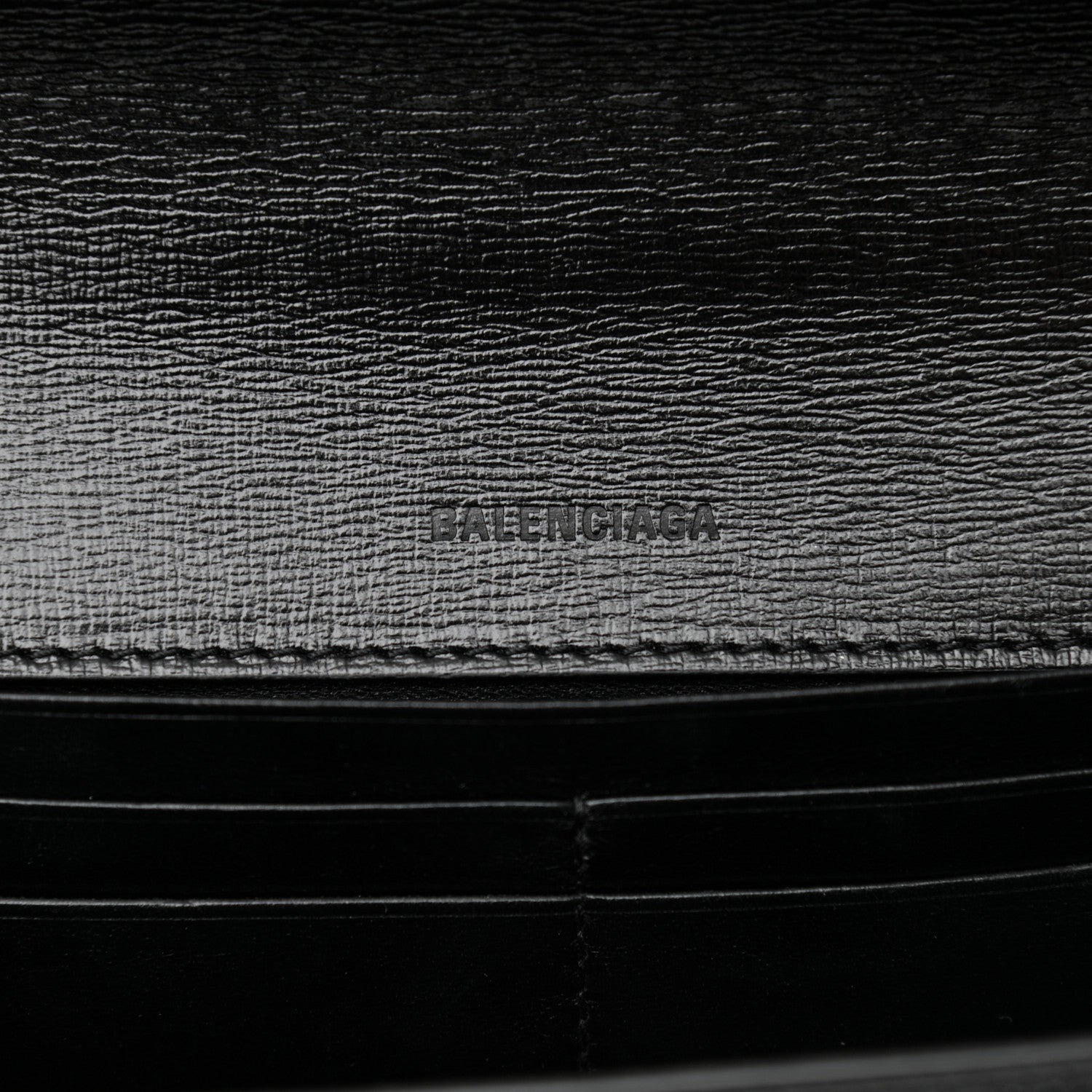 Balenciaga Calfskin Stripe Embossed Gossip Chain Bag XS Black 6 of 9
