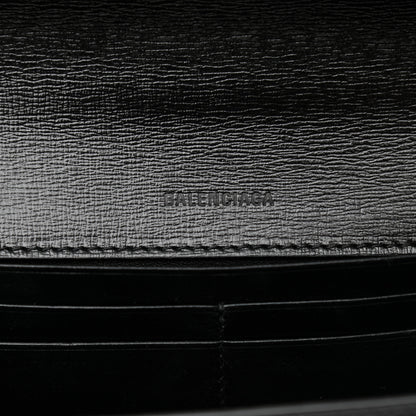 Balenciaga Calfskin Stripe Embossed Gossip Chain Bag XS Black 6 of 9