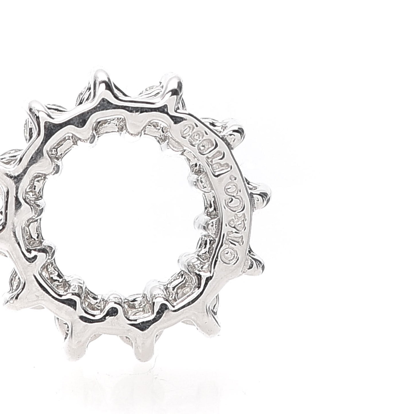 Platinum Diamond Circle Charm