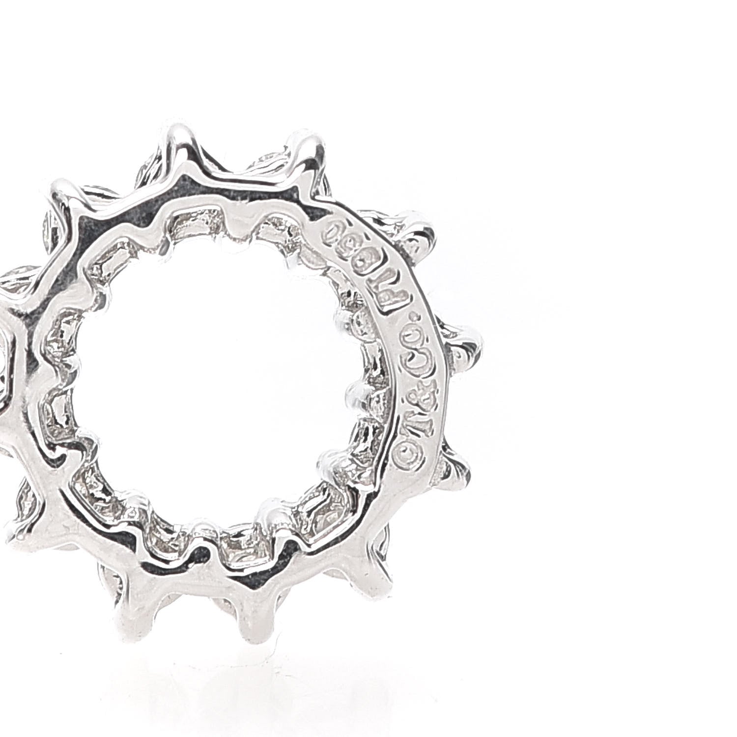 Tiffany Platinum Diamond Circle Charm 3 of 4