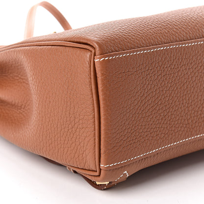 Hermes Taurillon Clemence Kelly Ado Backpack Gold 9 of 11