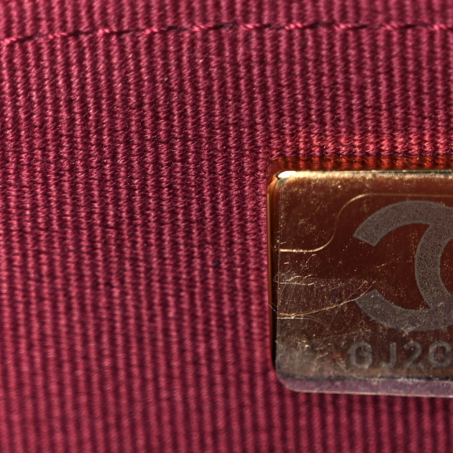 Lambskin Quilted Top Handle Wallet On Chain WOC  Burgundy