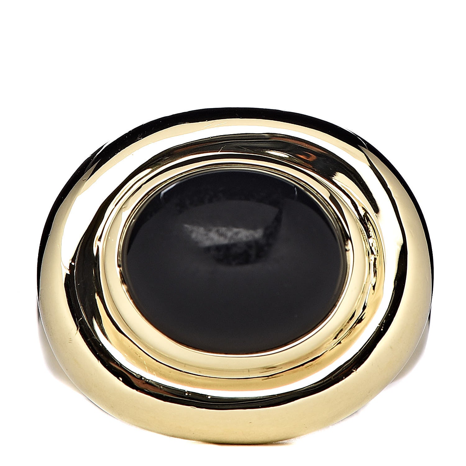 Tiffany 18K Yellow Gold Black Onyx Paloma Picasso Dome Ring 50 5.5 1 of 5