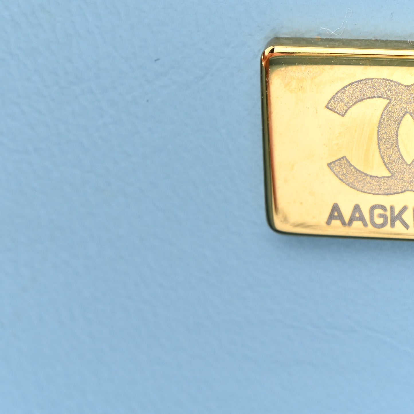 Caviar Quilted Small Pick Me Up Vanity Case Light Blue