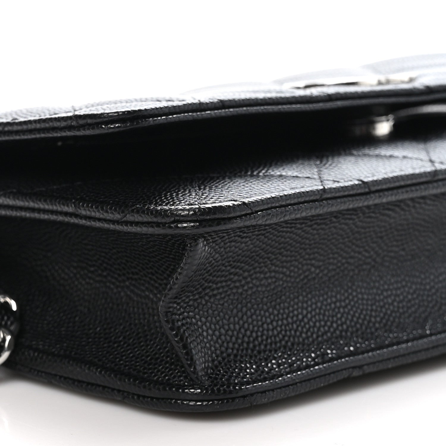 Chanel Caviar Quilted CC Logo Wallet on Chain WOC Black 10 of 11