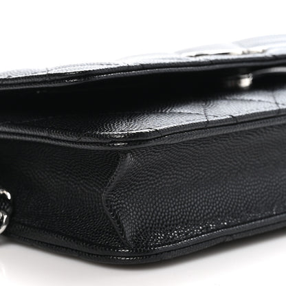 Chanel Caviar Quilted CC Logo Wallet on Chain WOC Black 10 of 11