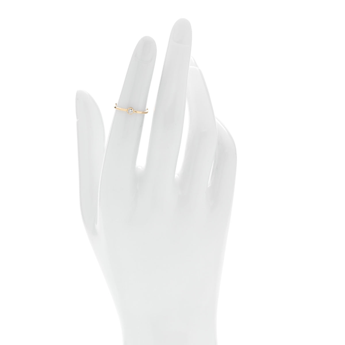 18K Yellow Gold Diamond Elsa Peretti Single-Row Wave Ring  46 3.75