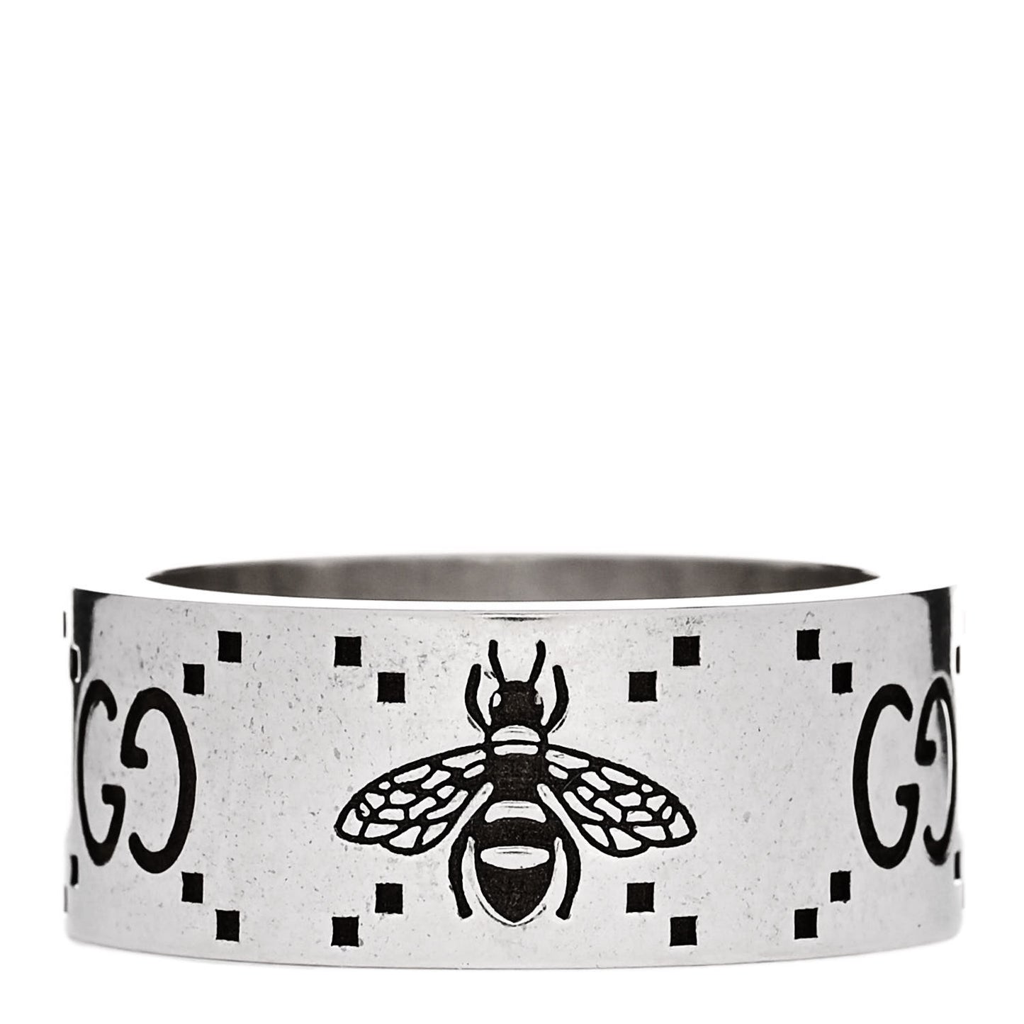 Sterling Silver GG Bee Band Ring 59 8.75
