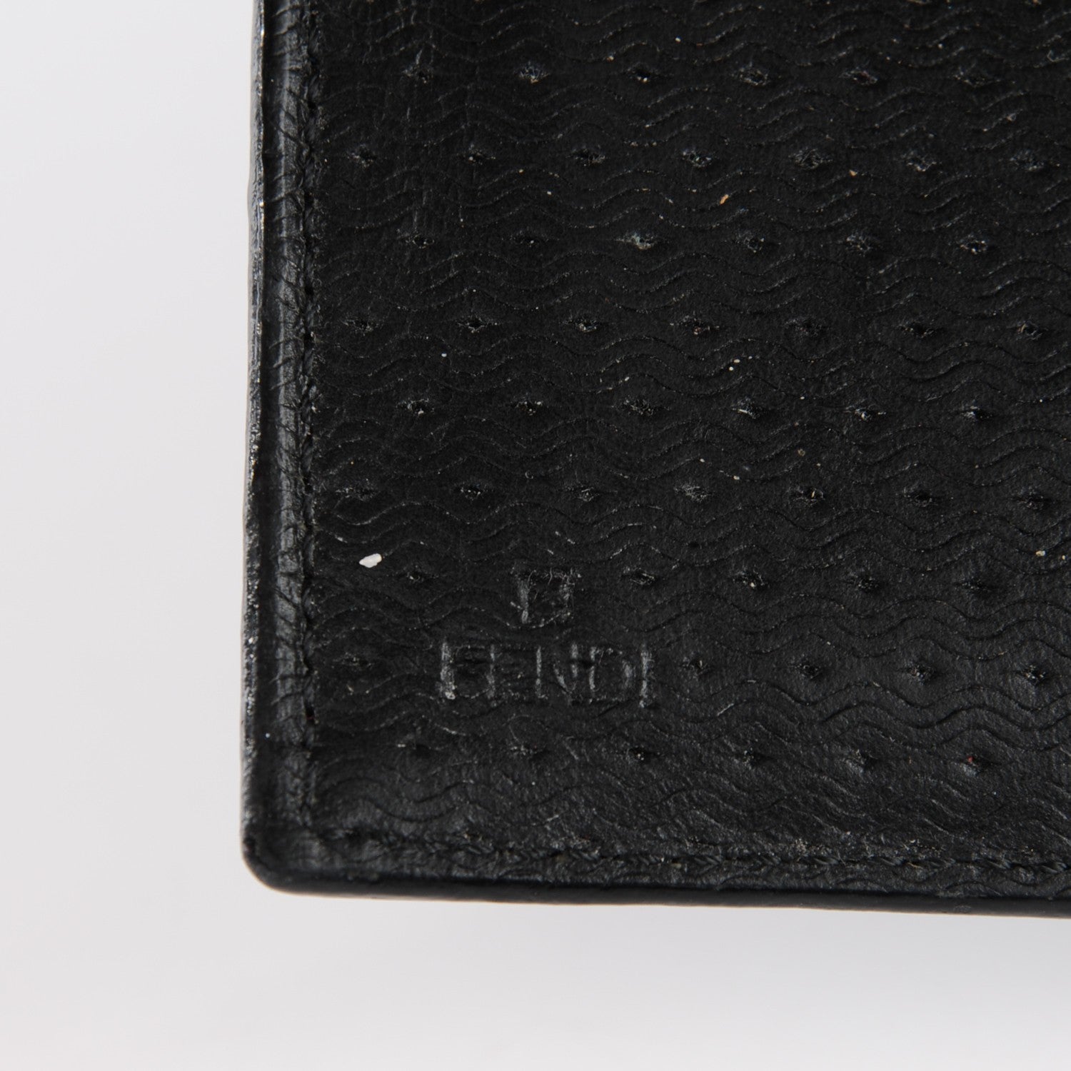 Fendi Lambskin Woven Bi-Fold Wallet Black 6 of 8