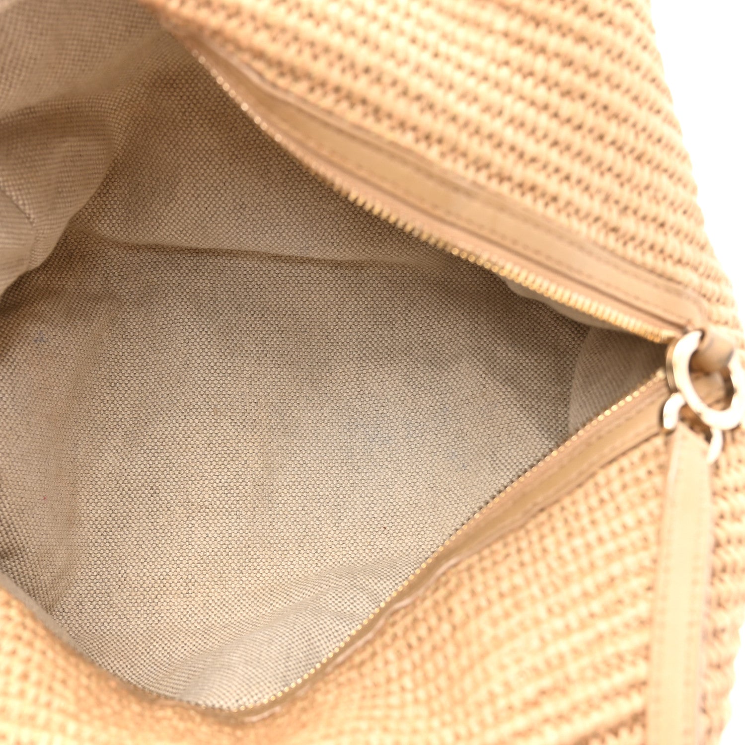 Loro Piana Cotton Raffia Puffy Pouch Clutch Bag 5 of 13