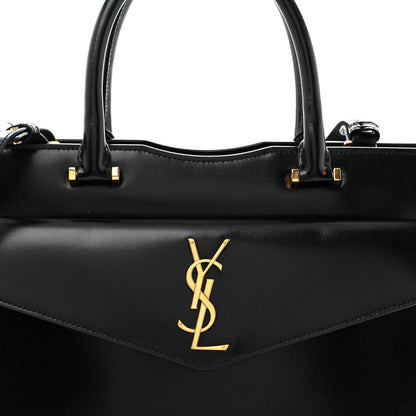 Saint Laurent Shiny Calfskin Medium Uptown Tote Black 8 of 14