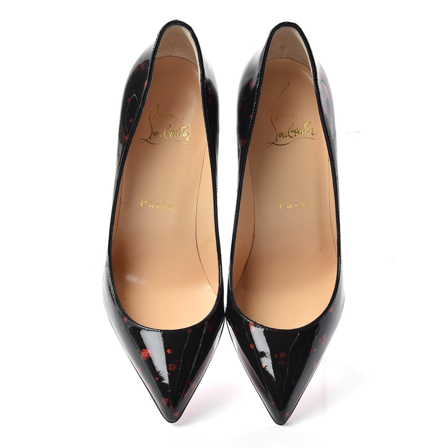 Patent Pollock Pigalle Follies 100 Pumps 35 Black Red