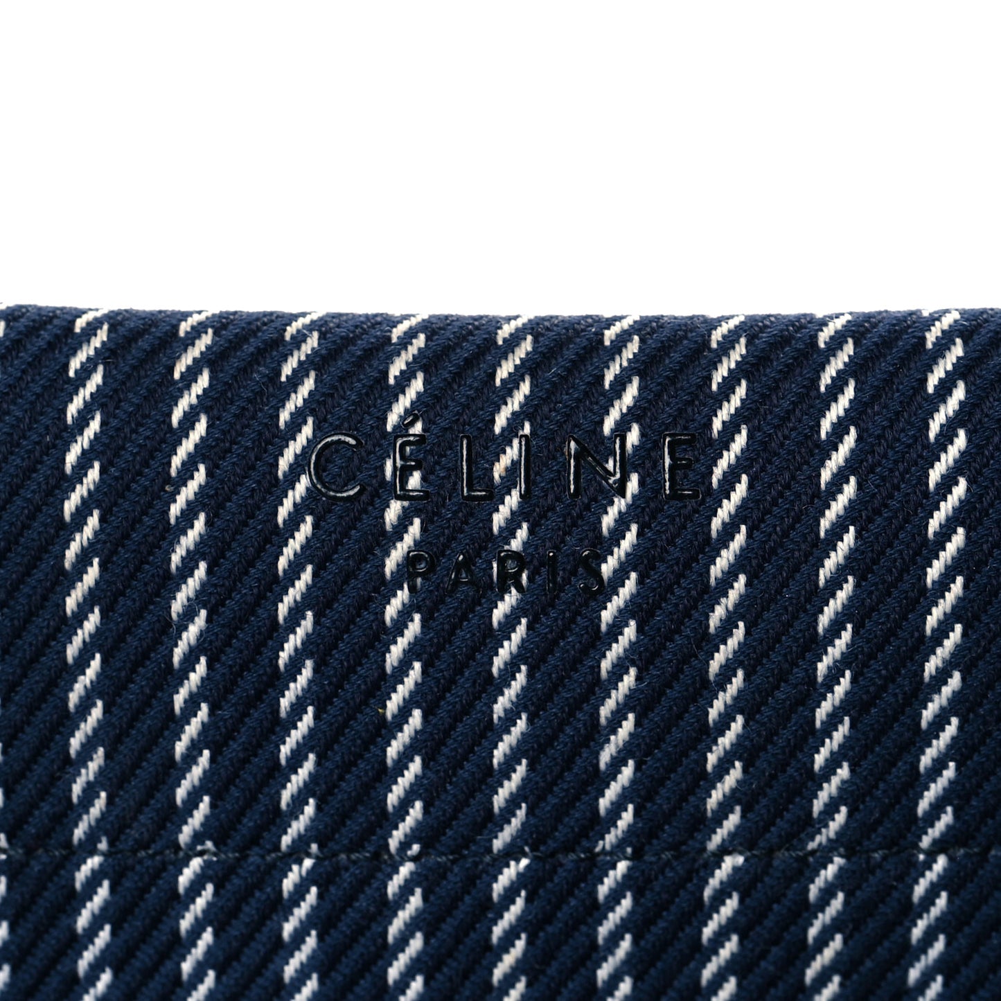 Cotton Canvas Striped Medium Phantom Luggage Navy White