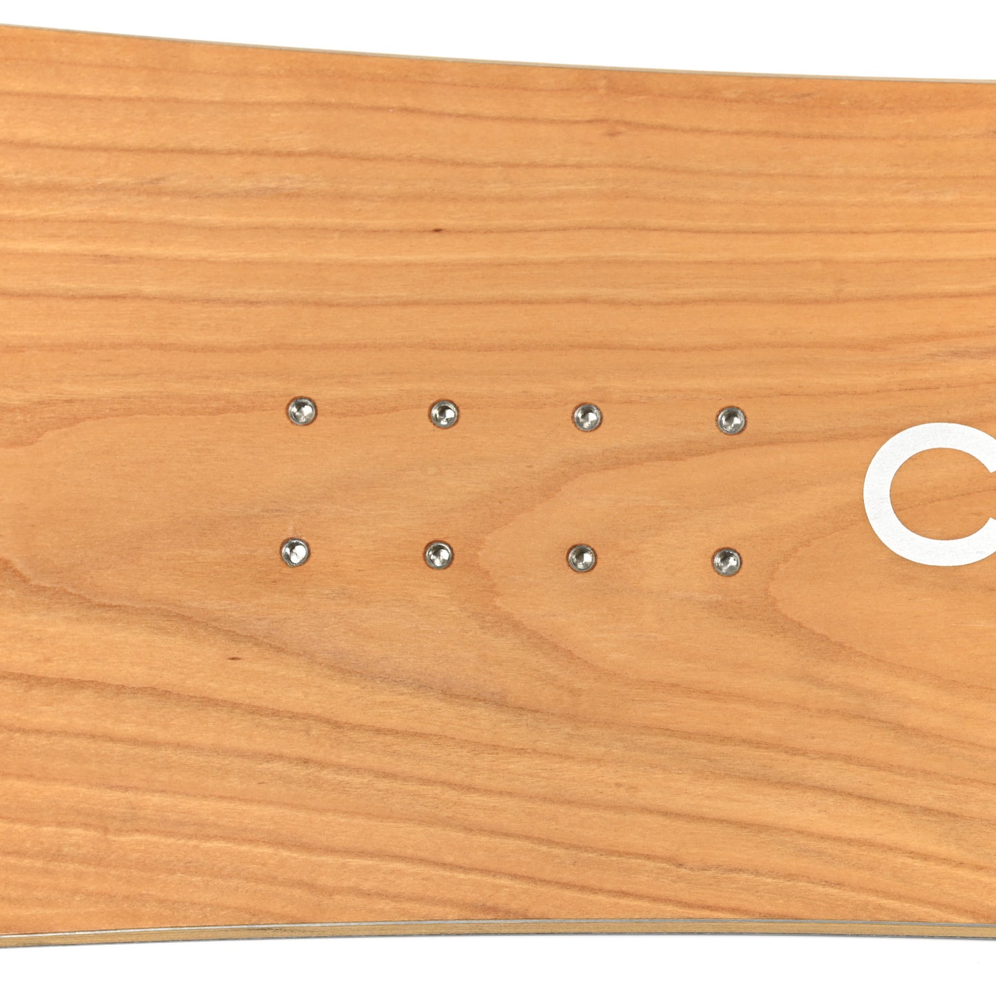 Wood Logo Snowboard Natural White