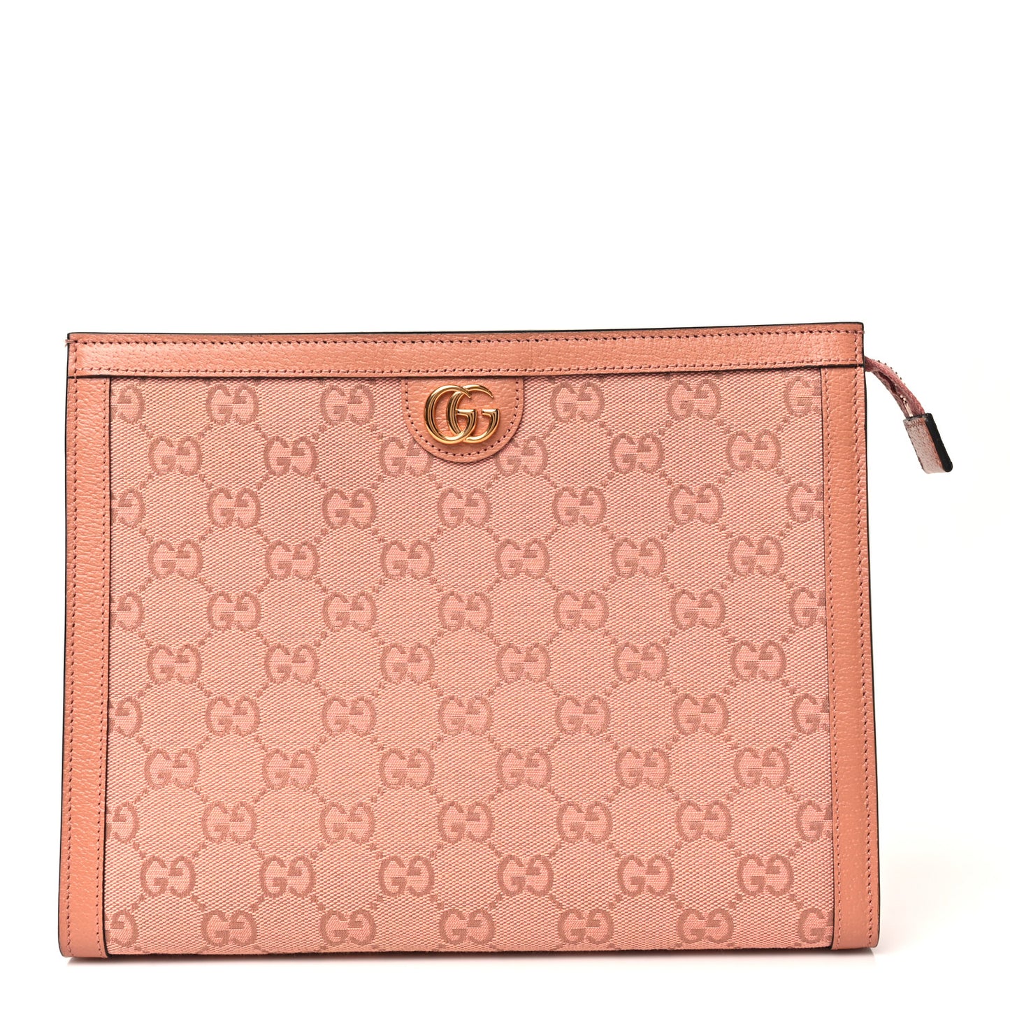 Monogram Textured Dollar Calfskin Ophidia Pouch Cloche Rose Pink