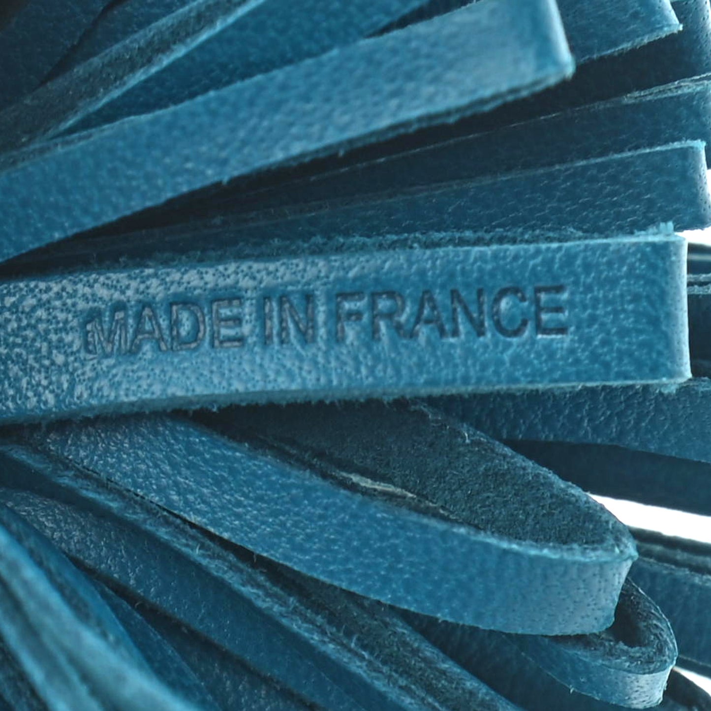 Lambskin Carmen Uno-Dos Key Holder Bleu Izmir Lagon