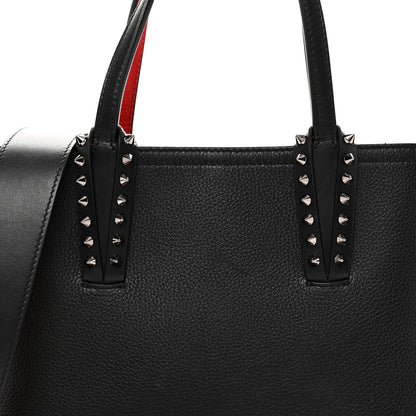 Christian Louboutin Calfskin Spikes Mini East West Cabata Tote Black 7 of 9