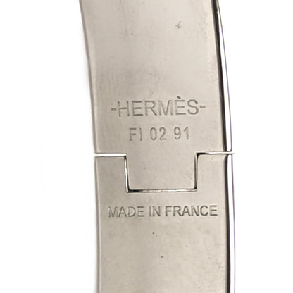 Hermes Matte Enamel Narrow Clic Clac HH Bracelet T6 Black 4 of 5