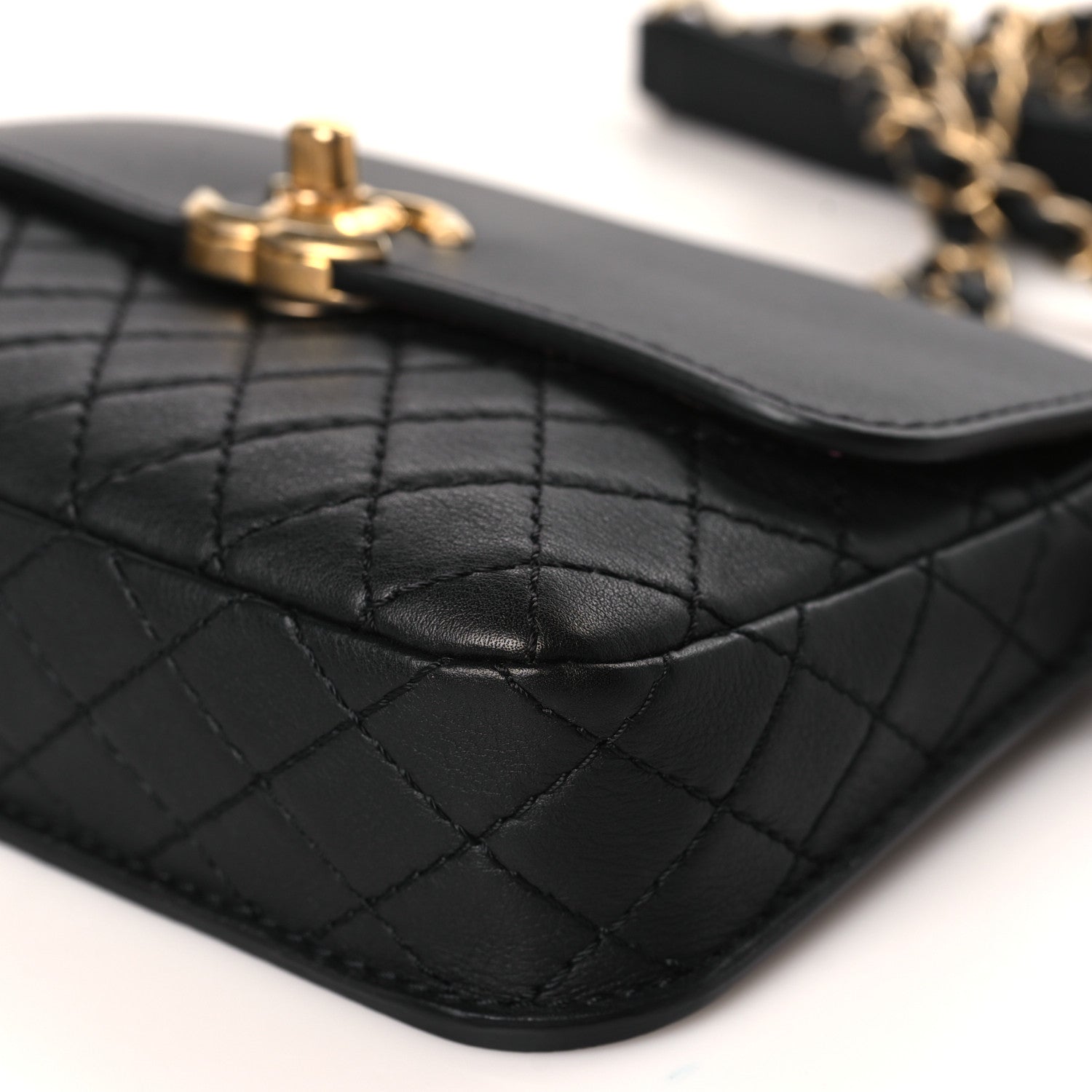 Chanel Calfskin Quilted Waist Bag With Coin Purse Black 9 of 9