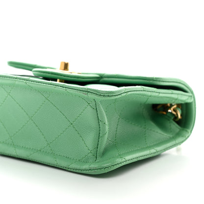 Chanel Caviar Quilted Mini Sweet Classic Flap Green 10 of 10