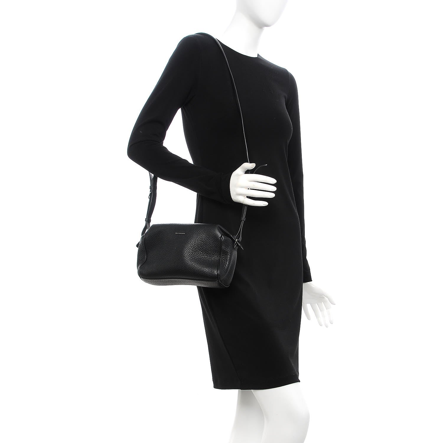 Balenciaga Veau Gros Grain Infanta Crossbody Bag Black 2 of 8