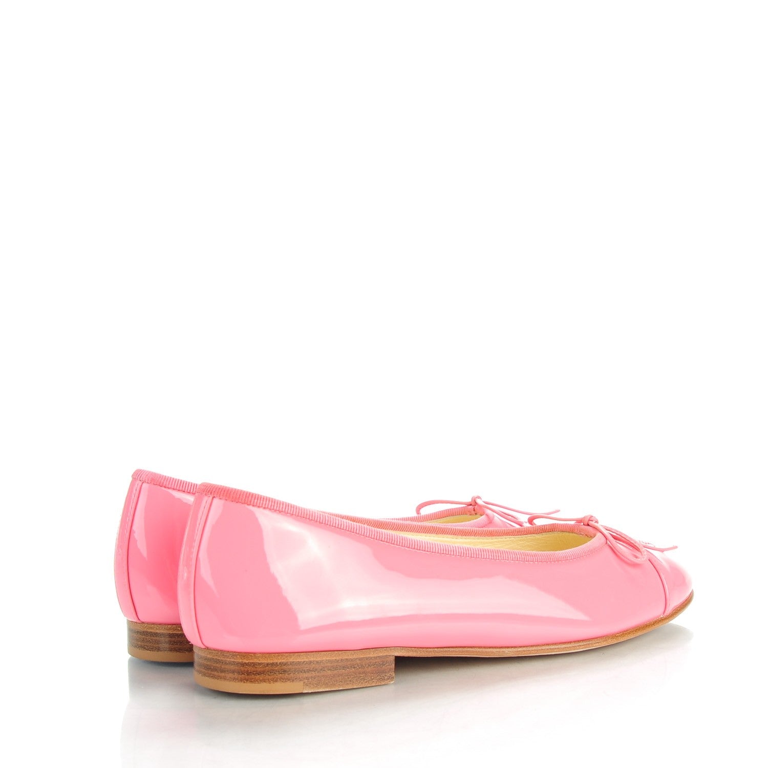 Chanel Patent Cap Toe Ballerina Flats 36 Light Pink 4 of 8