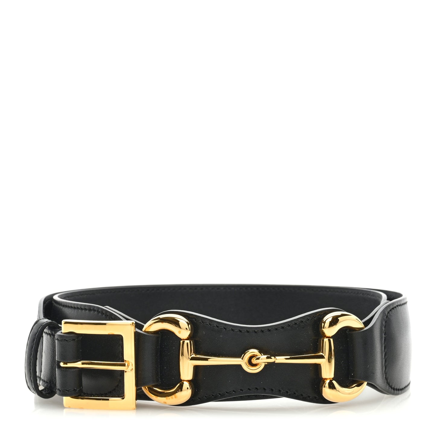 Efesto Leather Horsebit 25mm Belt 95 38 Black