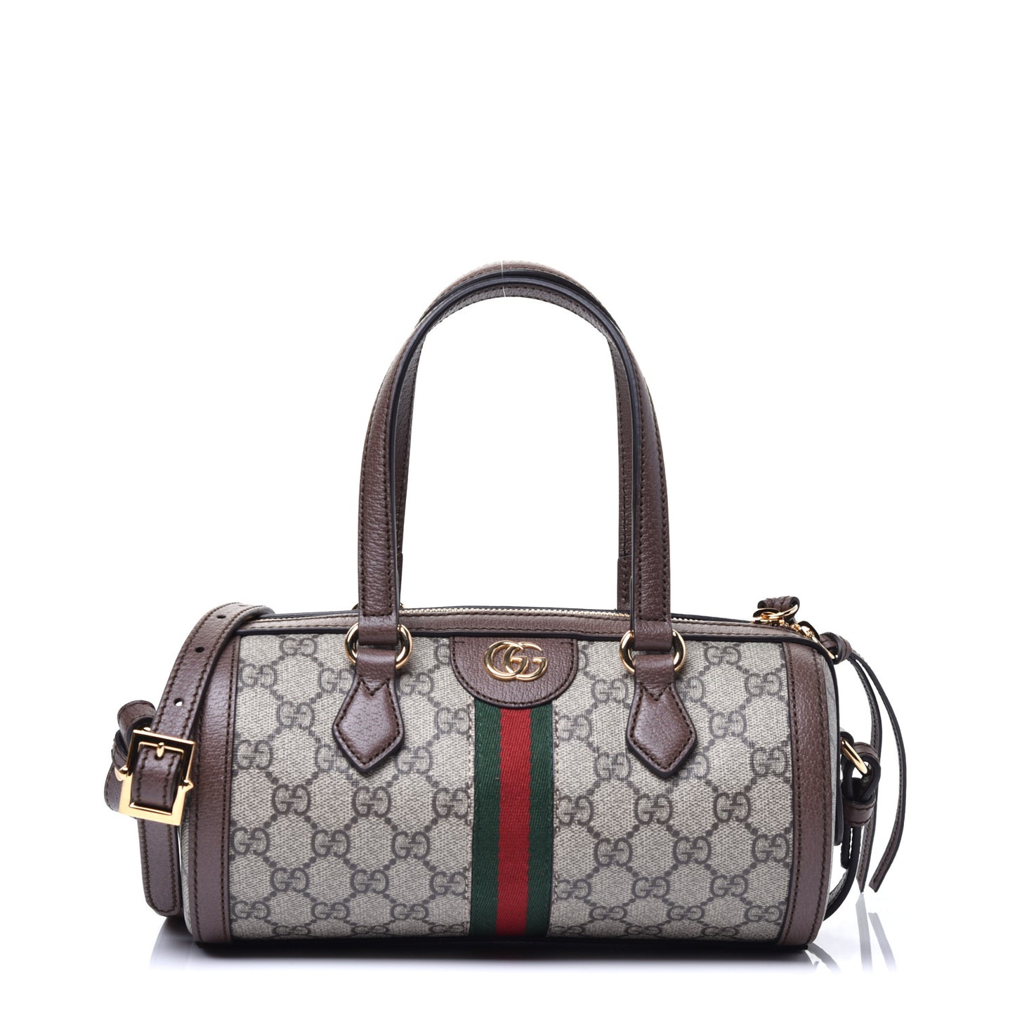 GG Supreme Monogram Web Small Ophidia Boston Bag Beige New Acero