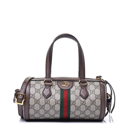 Gucci GG Supreme Monogram Web Small Ophidia Boston Bag Beige New Acero 1 of 8