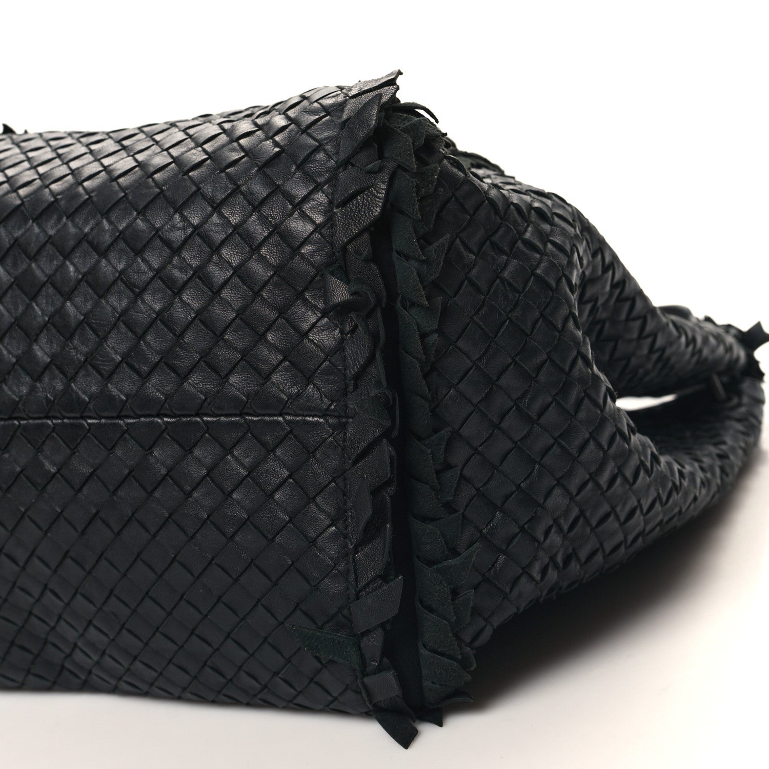 Bottega Veneta Nappa Intrecciato Large Franges Shoulder Bag Black 10 of 11