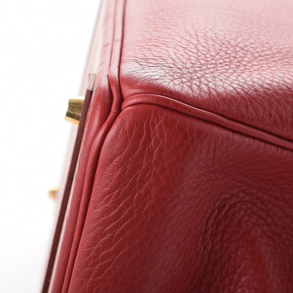 Hermes Taurillon Clemence Birkin 40 Rouge Casaque 45 of 46