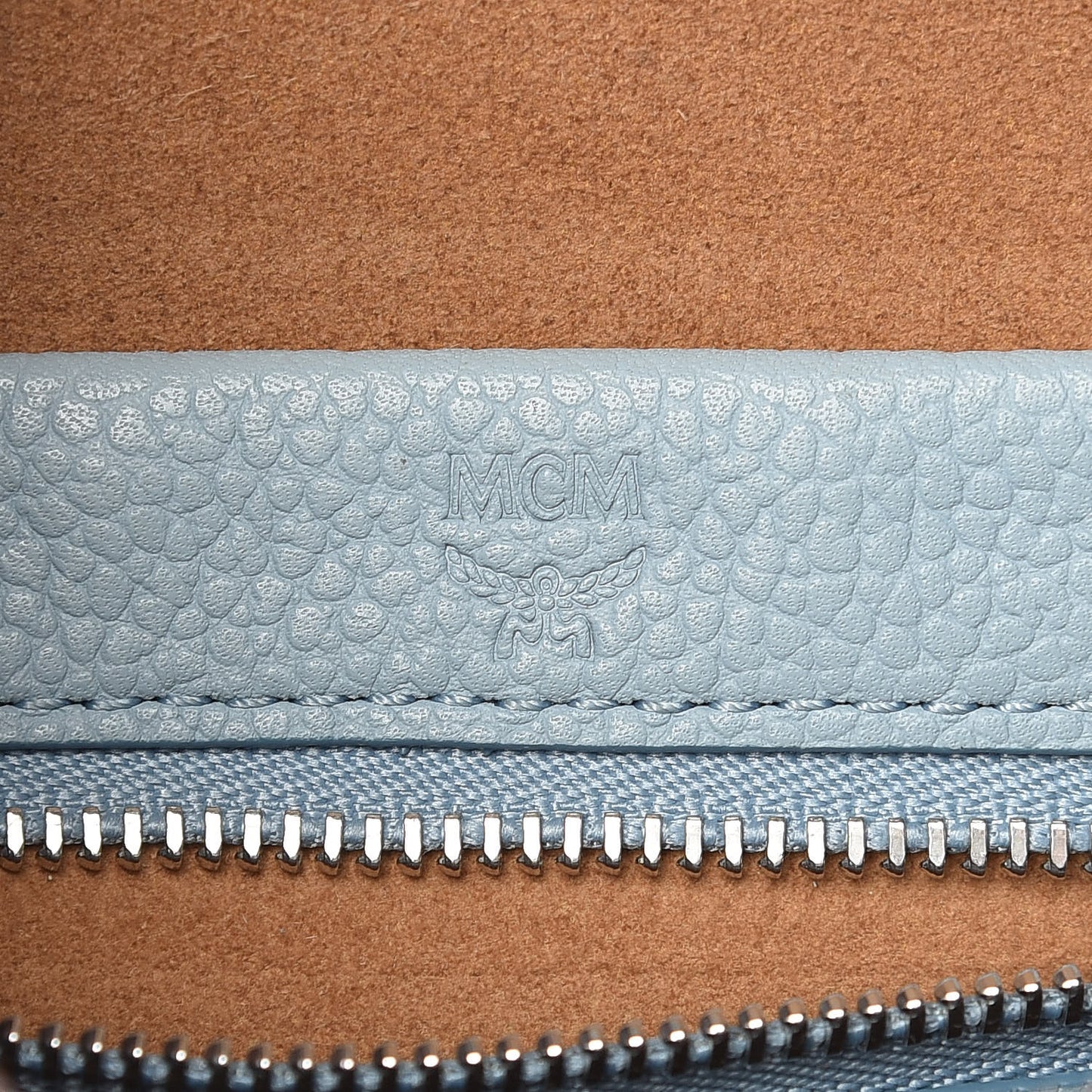 Grained Calfskin Small Ella Boston Sky Blue